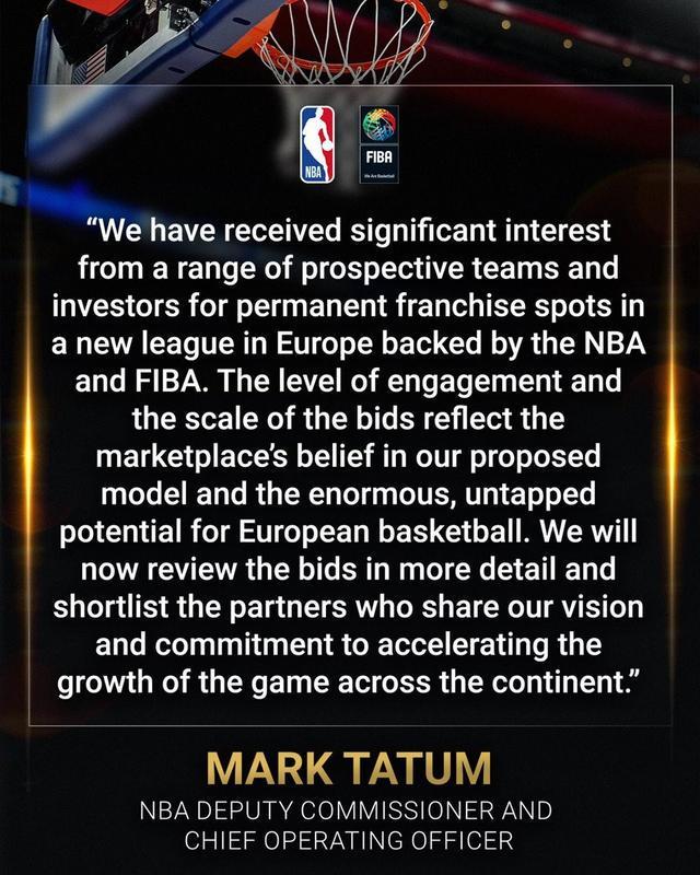 九游体育下载-NBA副总裁:NBA与FIBA探索在欧洲建立新联赛取得了重要进展